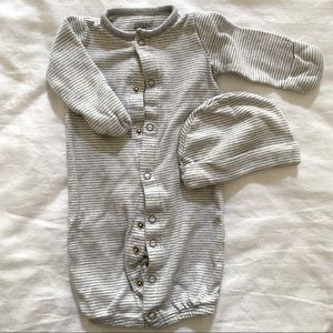 Precious Firsts by Carter’s NB gown with cap. Can be worn as pants too.